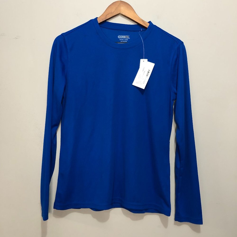 Core365 by North End Long Sleeve Round Neck Tee Blue - Medium